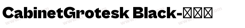 CabinetGrotesk Black字体转换